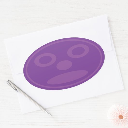 Ovale Eclipsely Sticker (Enveloppe)