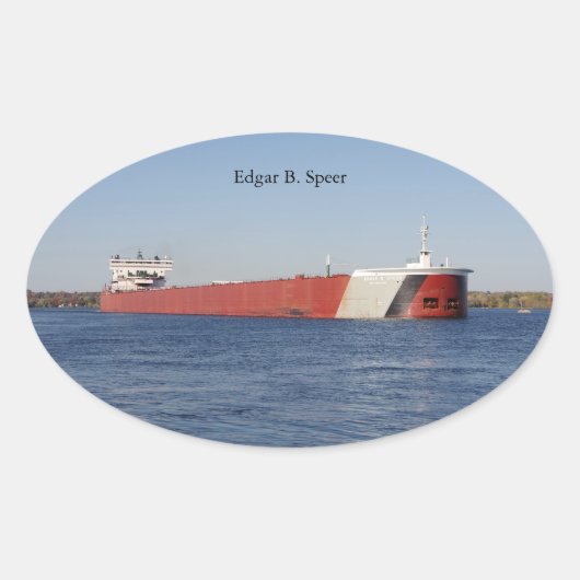 Ovale Edgar B. Speer sticker (Devant)