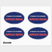 Ovale Empêcher Obama Sticker (Feuille)