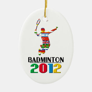 Ovale En Céramique 2012 : Ornement de badminton