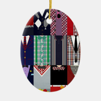 Ovale En Céramique Ayez un ornement très pimpant de Noël