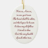 Ovale En Céramique Ornement Apple Wassail (Dos)