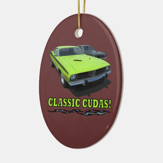 Ovale En Céramique Ornement avec la conception classique de Cudas (Gauche)