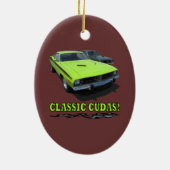 Ovale En Céramique Ornement avec la conception classique de Cudas (Dos)