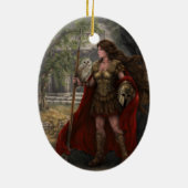 Ovale En Céramique Ornement d'Athéna de déesse (Dos)