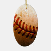 Ovale En Céramique Ornement de baseball (Droite)