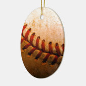 Ovale En Céramique Ornement de baseball (Gauche)