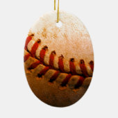Ovale En Céramique Ornement de baseball (Dos)