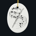 Ovale En Céramique Ornement de cannelure<br><div class="desc">Les fabricants de musique célèbrent ! Annoncez fièrement au monde,  je jouent la cannelure !</div>