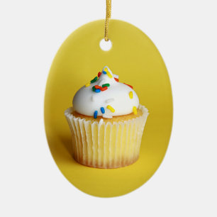 Ovale En Céramique Ornement de cupcake
