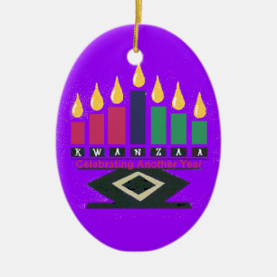 Ovale En Céramique Ornement de KWANZAA