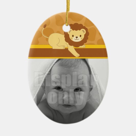 Ovale En Céramique Ornement de lion (Devant)