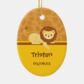 Ovale En Céramique Ornement de lion (Dos)