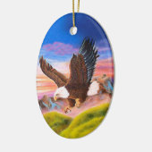 Ovale En Céramique Ornement de montée d'ovale d'Eagle (Gauche)