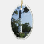 Ovale En Céramique Ornement de phare d'île de chasse (Gauche)