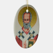 Ovale En Céramique Ornement de Saint-Nicolas (Droite)