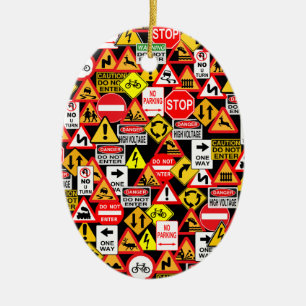 Ovale En Céramique Ornement de signalisation - personnaliser !