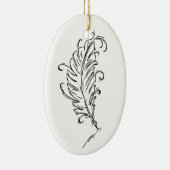 Ovale En Céramique Ornement de stylo de cannette (Droite)