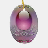 Ovale En Céramique Ornement d'oeufs de pâques (Dos)