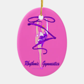 Ovale En Céramique Ornement gymnastique rythmique fait sur commande