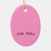 Ovale En Céramique Ornement jaune de papillon (Dos)