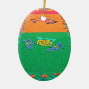 Ovale En Céramique Ornement maya 2 de conception