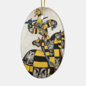 Ovale En Céramique Ornement médiéval de chevalier (Gauche)