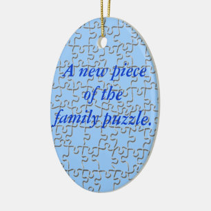 Ovale En Céramique Ornement - nouveau morceau du puzzle de famille