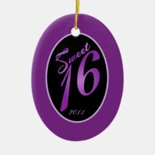 Ovale En Céramique Ornement personnalisé personnalisé sucré 16 Lilac 