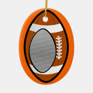 Ovale En Céramique ornement photo de football