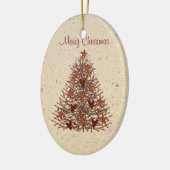 Ovale En Céramique Ornement primitif d'arbre (Gauche)