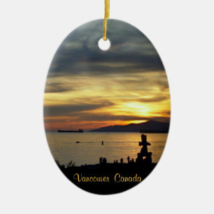 Ovale En Céramique Vancouver Canada Ornement Personnalisé Vancouver C