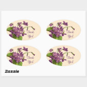 Ovale Épingle de violets - Sticker (Feuille)
