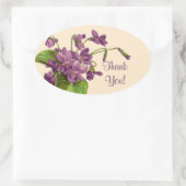 Ovale Épingle de violets - Sticker (Sac)