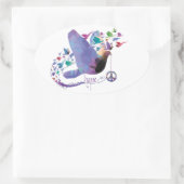 Ovale Espoir de paix - Sticker (Sac)