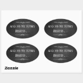 Ovale Et Donc Mon Histoire Commence Chalk Design Sticker (Feuille)