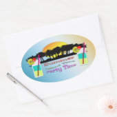 Ovale Été - Sticker pour l'heure de fête (Enveloppe)