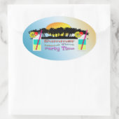 Ovale Été - Sticker pour l'heure de fête (Sac)