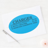 Ovale Facturation Oval Sticker (Enveloppe)