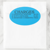 Ovale Facturation Oval Sticker (Sac)