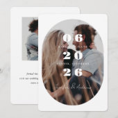 Ovale fancy lijst save the date (Voorkant / Achterkant)