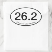 Ovale Faux amusant Sticker Marathon 26.2 (Sac)