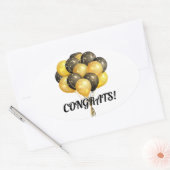 Ovale Félicitations Sticker rectangulaire (Enveloppe)