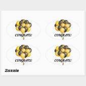 Ovale Félicitations Sticker rectangulaire (Feuille)