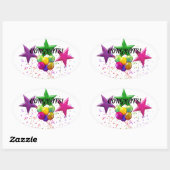 Ovale Félicitations Sticker rectangulaire (Feuille)
