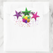 Ovale Félicitations Sticker rectangulaire (Sac)