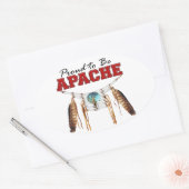 Ovale Fière d'être Apache Sticker (Enveloppe)