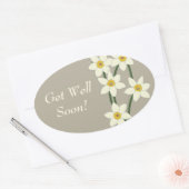 Ovale Fleurs - Gris Se Bien Bientôt Sticker (Enveloppe)
