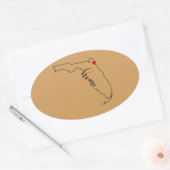 Ovale Florida Home Sticker Jacksonville (Enveloppe)
