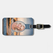Ovale foto Strand Sunrise Memorial Bagagelabel (Voorkant horizontaal)